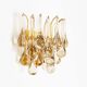Gilt and crystal glass teardrop sconce by Christoph Palme