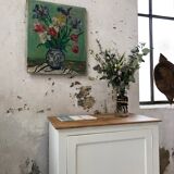 Oil painting on canvas flowers