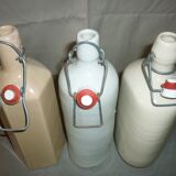 3 anciennes bouteilles bouillottes en grès