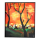 Tableau abstrait « Aftenrode », années 70