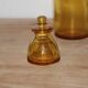 Vintage amber glass carafe with matching stopper – H 27 cm