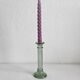 Vintage Molded Glass Straight Candle Holder