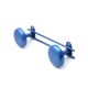 Electric blue metal coat rack, 1950s