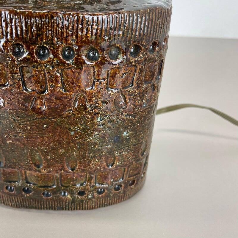 Large ceramic table lamp by Bitossi, 1970s