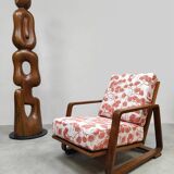 Midcentury adjustable bentwood curved armchair