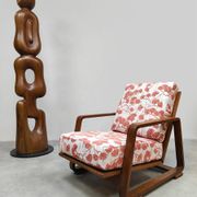 Fauteuil courbé réglable en bois courbé du milieu du siècle