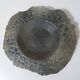 asymmetrical brutalist stoneware bowl signed Vintage