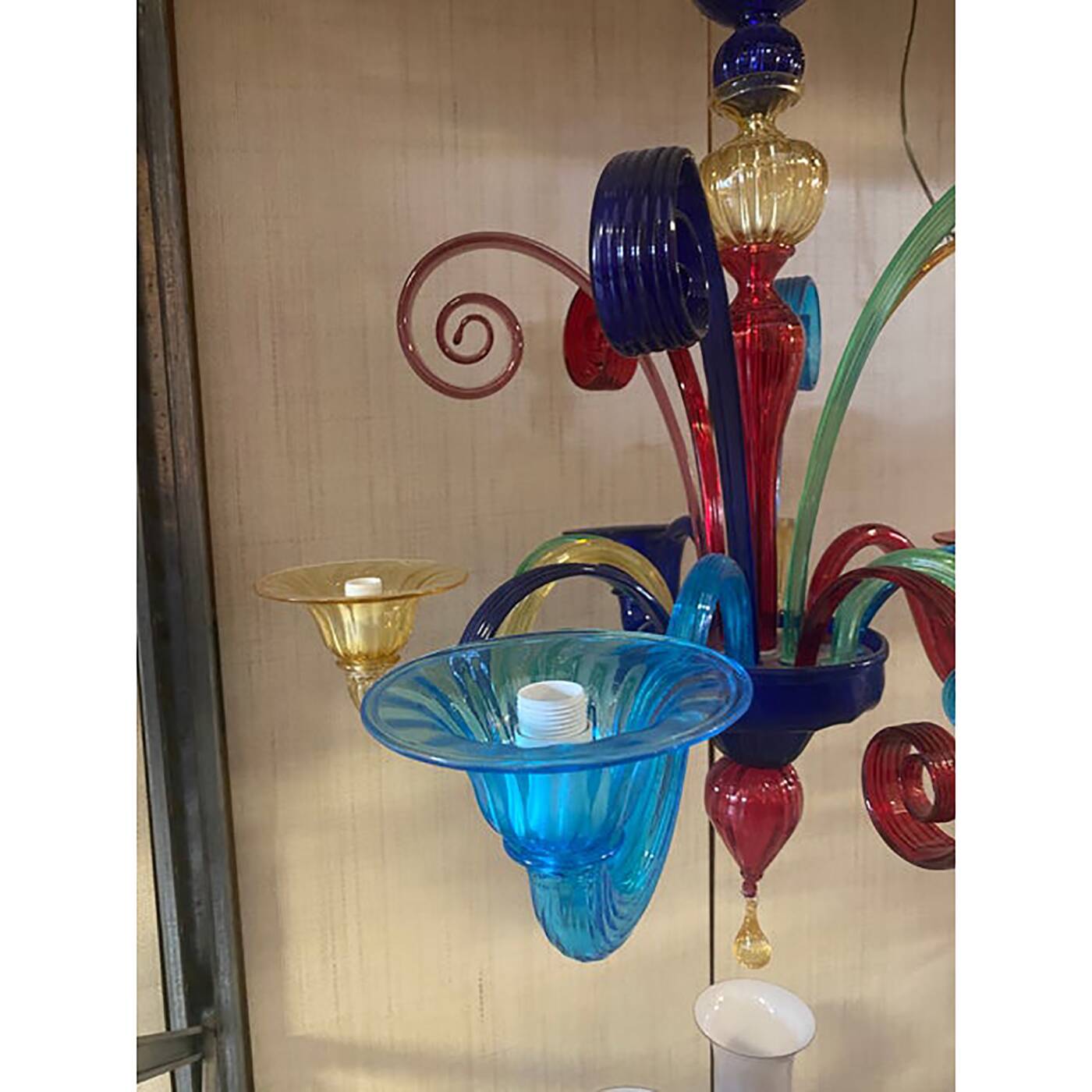 Murano Multicolors Glass Chandelier Random Colors 5 Arms