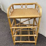Bamboo rattan shelf