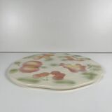 Cake or serving dish barbotine Salins, fruit pattern