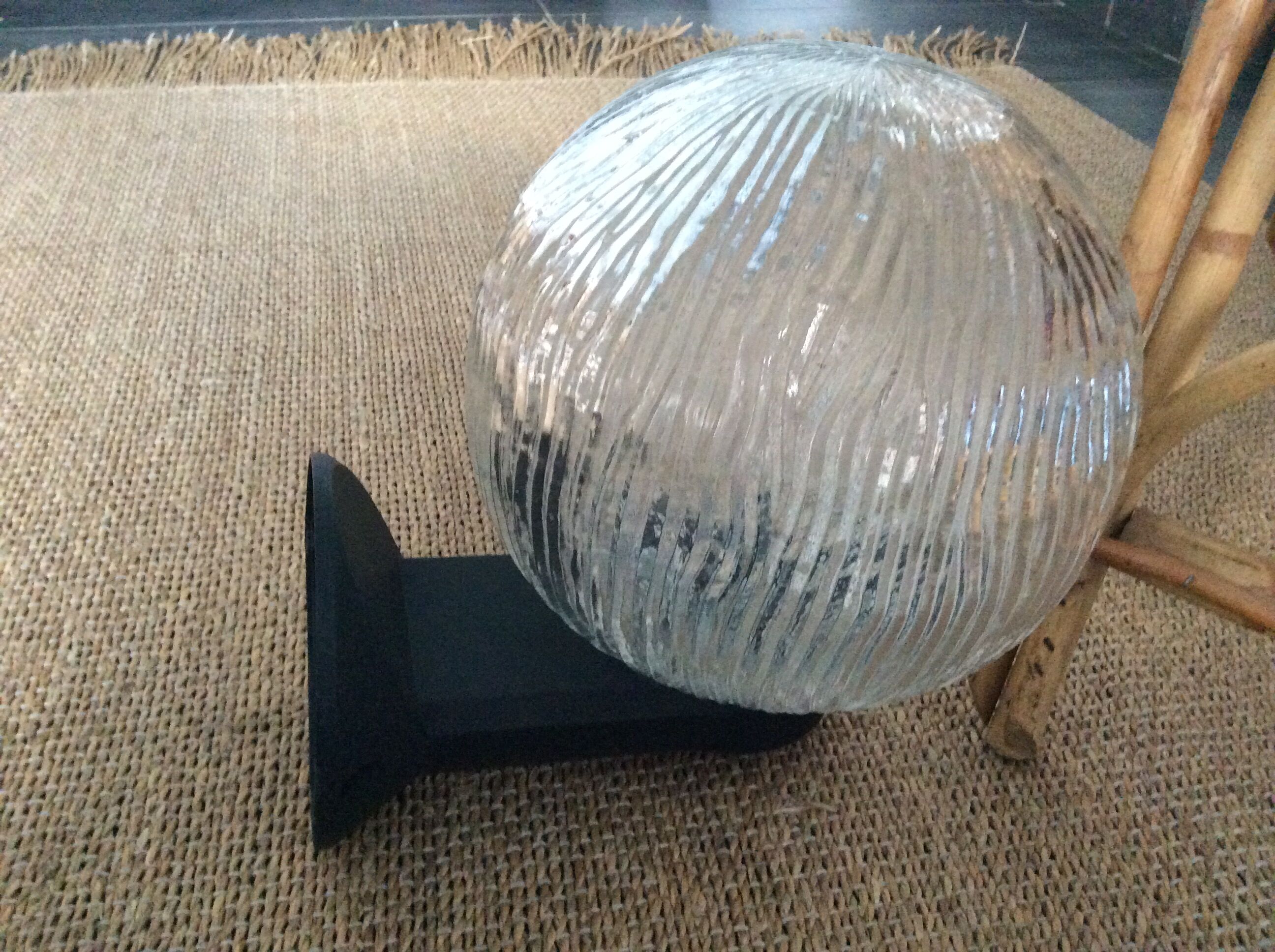 Glass ball globe wall lamp