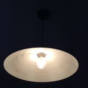 Vintage metal saucer pendant lamp from the 70s