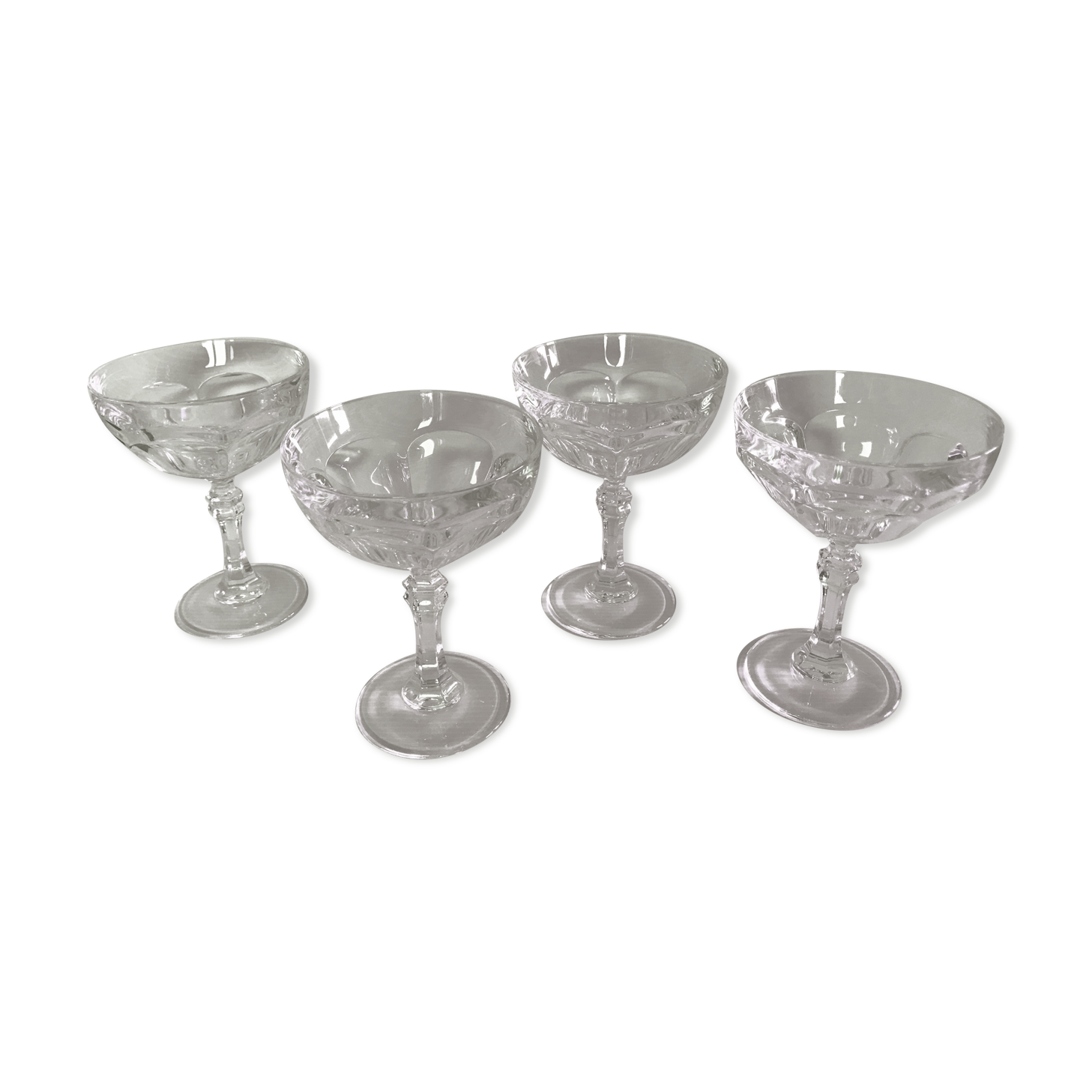 Crystal champagne glasses