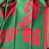 Pierre Frey "Frontenac" Red & Green Tablecloth