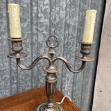 Pair of candlesticks girandoles Louis XVI silver empire