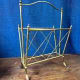 Neoclassical brass magazine rack. Maison Jansen. 1940s.