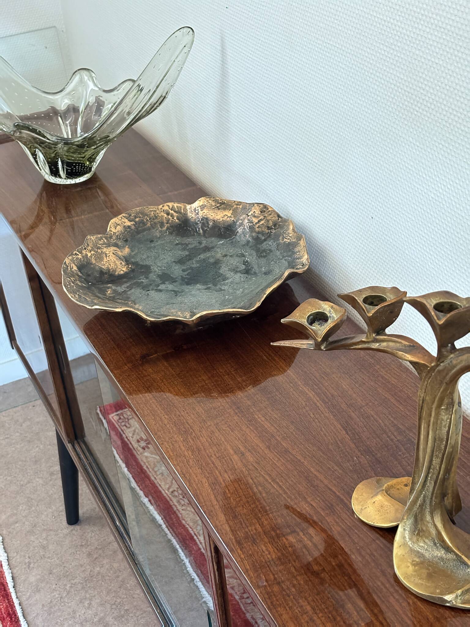 Vintage Polish bar cabinet in walnut veneer – 1960s