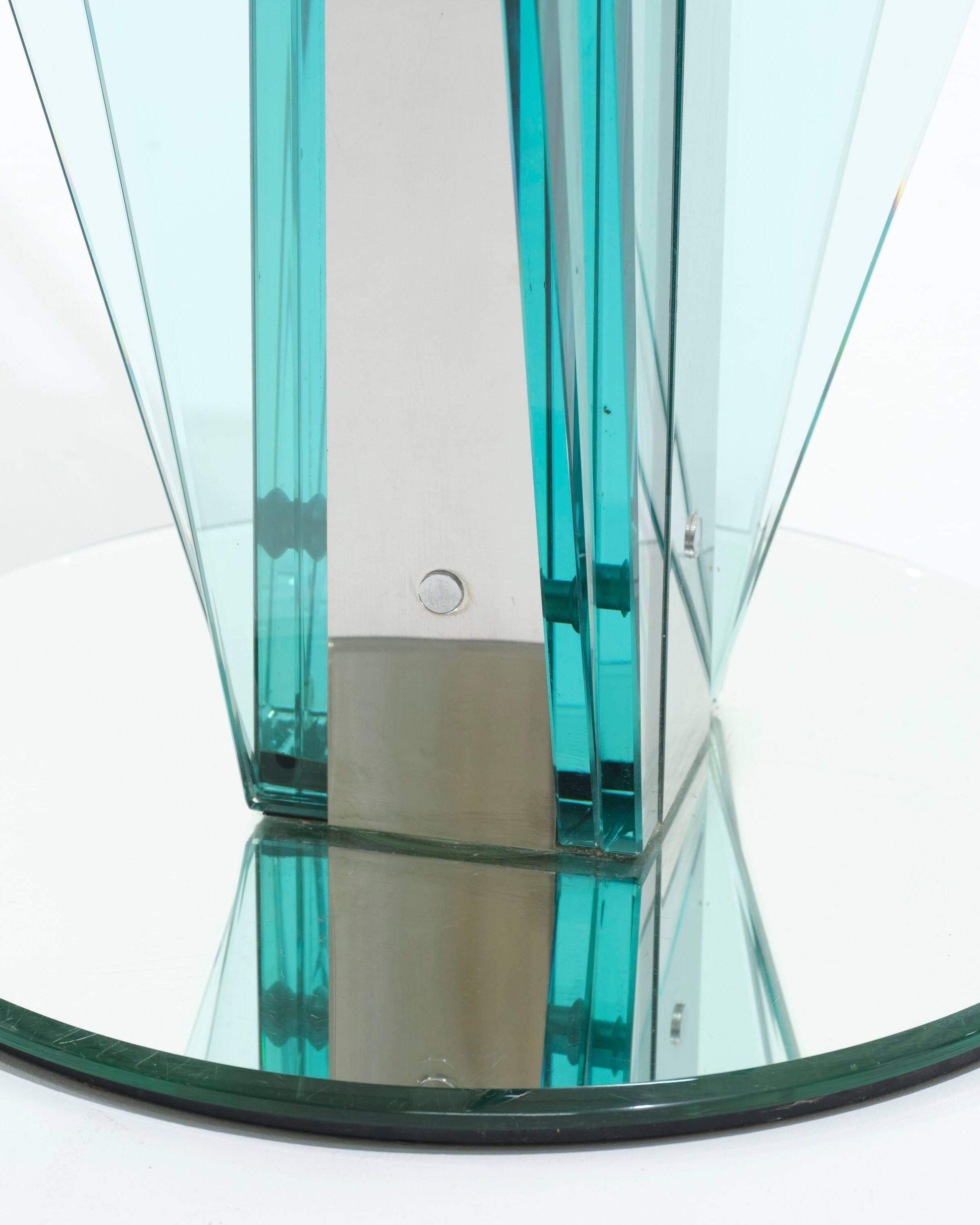 Table en verre pietro chiesa, 1970s