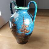 glazed ceramic vase 1920 signed François Sicard Vallauris