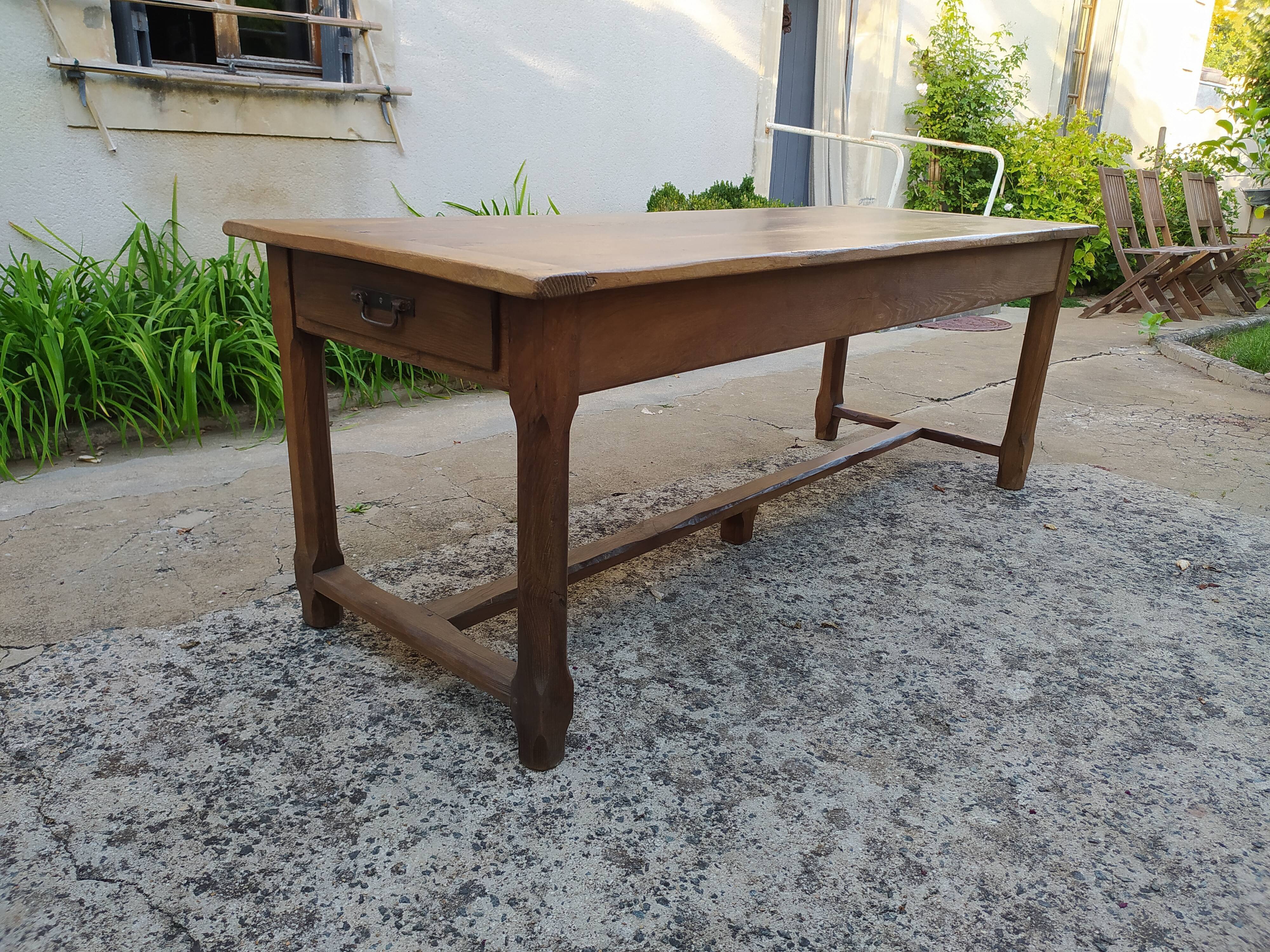 Solid oak farmhouse table