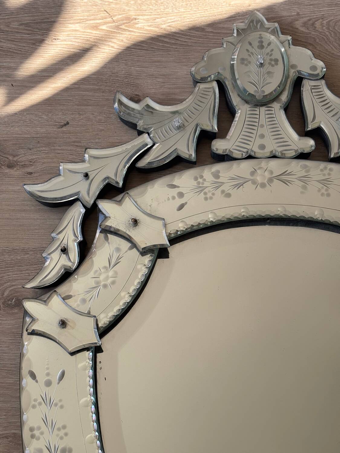 Venetian mirror, Murano glass 1950