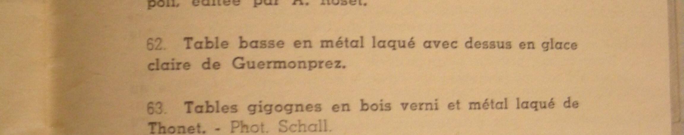 Coffee table by Gérard Guermonprez from the 1950s