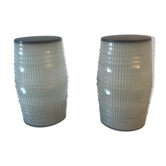 Pair of Holophane lamps