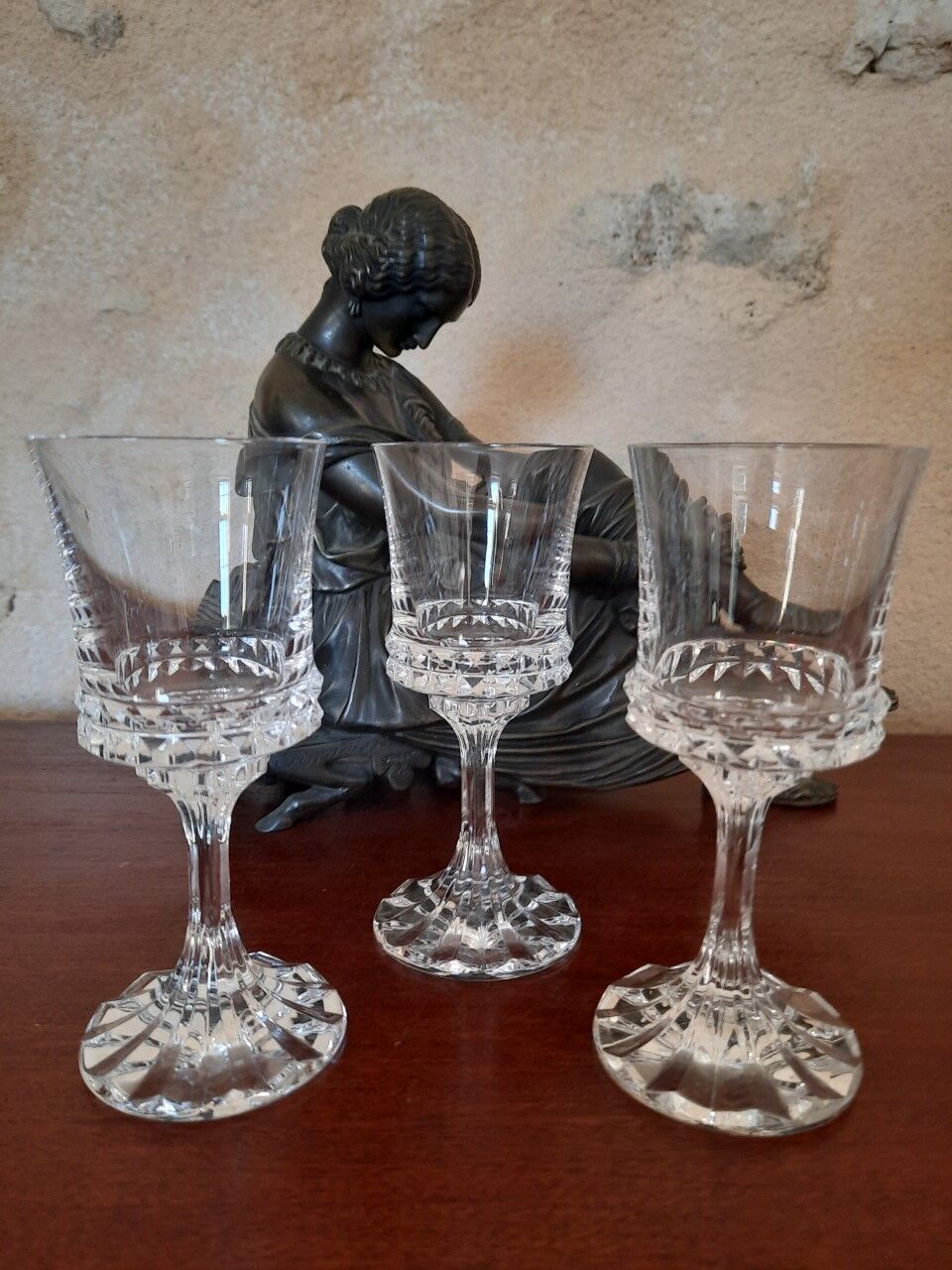 Crystal glasses early twentieth century