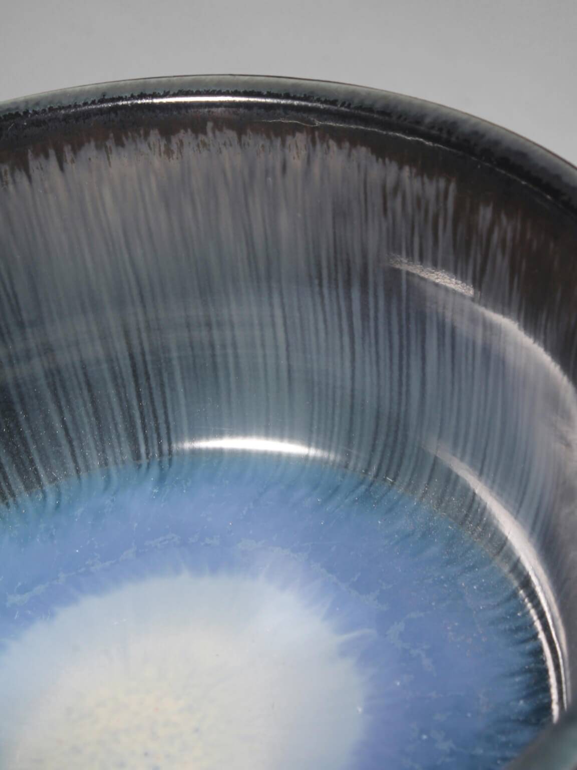 Textured And Glossy Glaze Ceramic Pedestal Bowl From Tilgmans, 1960s