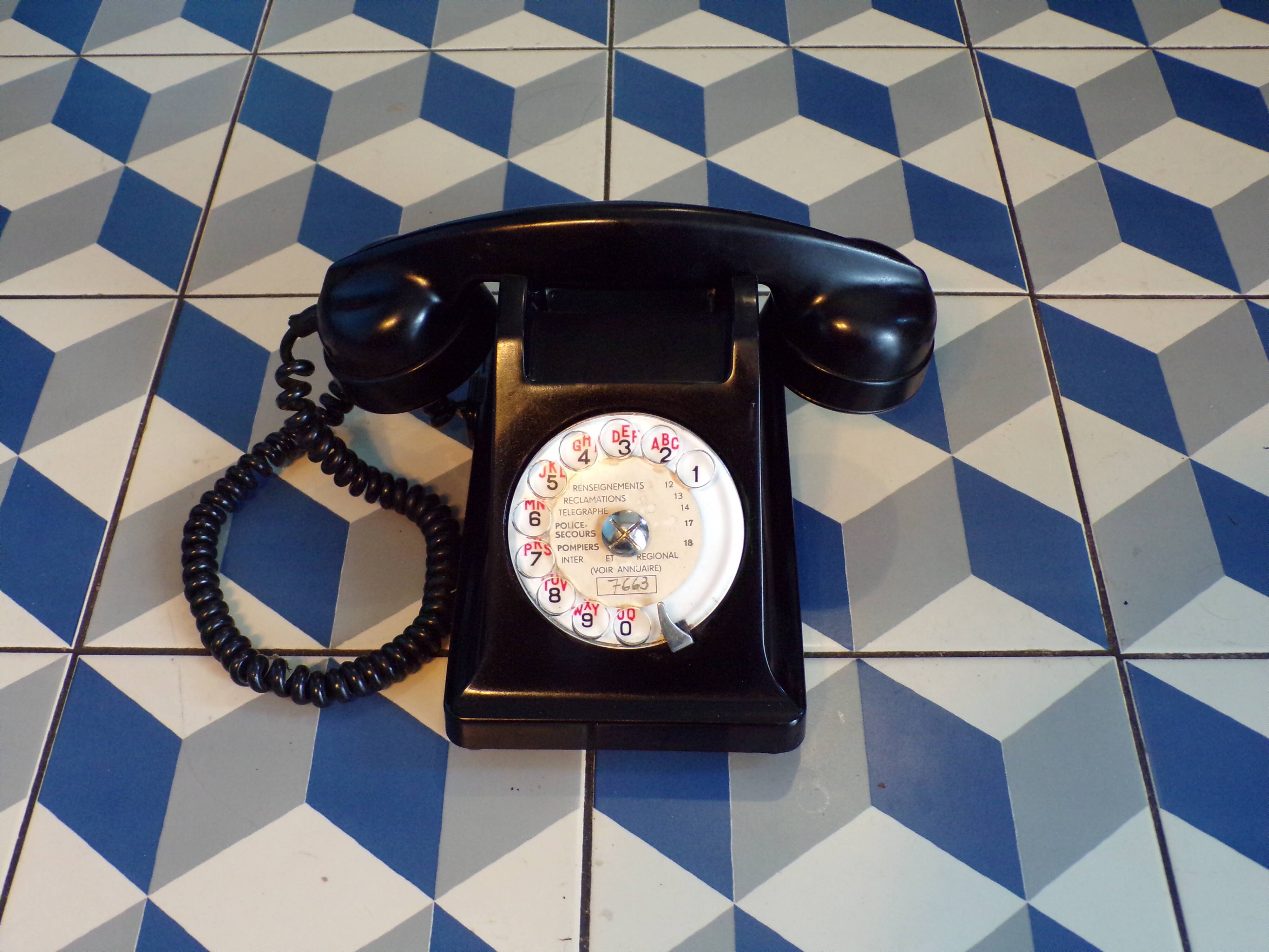 Vintage bakelite dial telephone