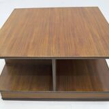 F.Lli Saporiti Mid-Century Modern Italian Walnut Coffee Table, 1960s