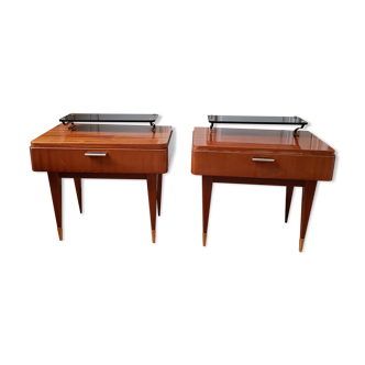 Pair of nightstands, 50-60's