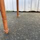 Antique desk in pitch pine, turned legs, drawer – superb patina.