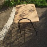 60s side table metal and wood