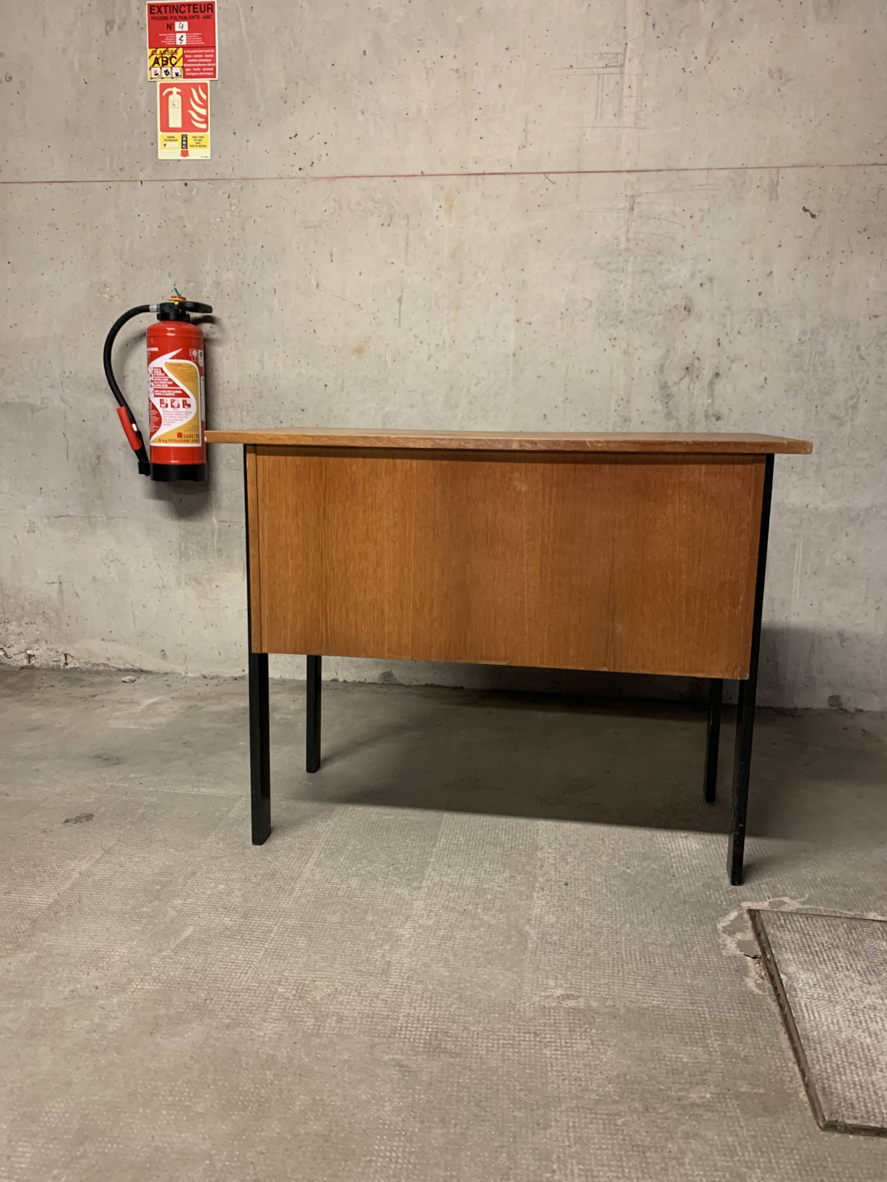 Vintage Look Wooden Desk Retro Design 1950 1960