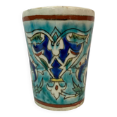 Iznik, glass goblet in polychrome faience Turkey 19th century
