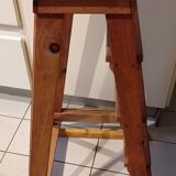 Old vintage wooden painter's stepladder