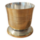 Antique egg cup in silver-plated metal
