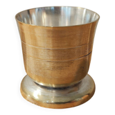 Antique egg cup in silver-plated metal