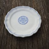 Antique Large Round Plate in Gien Earthenware - Rouen Decor