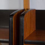 Two bay Teak Ergo Modular Wall Unit with 4 Shelves & 4 Cabinets by John Texmon for Blindheim Møbelfa