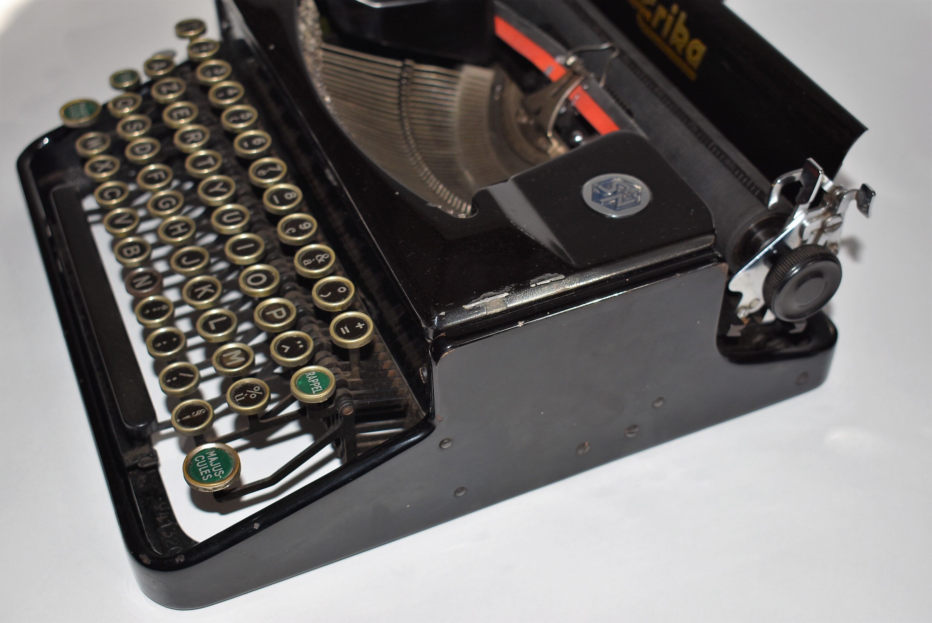 Old typewriter Erika Naumann portable circa 1940