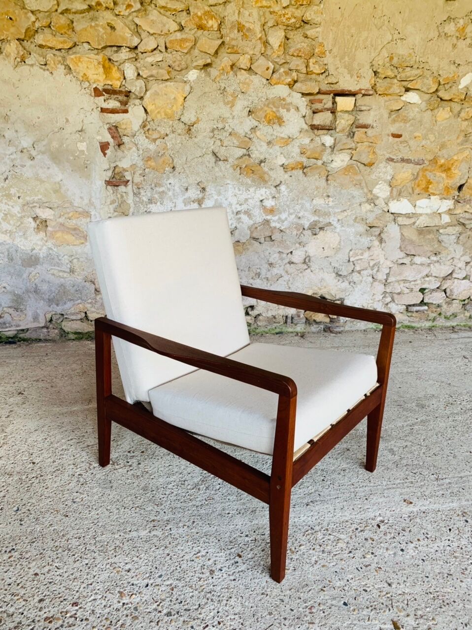 Vintage Scandinavian Teak Armchair, Circa 60's