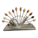 Art Deco metal snail spade service