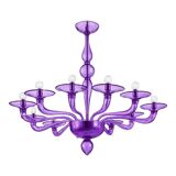 Italian Contemporary Violet Murano Style Glass Chandelier