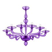Italian Contemporary Violet Murano Style Glass Chandelier