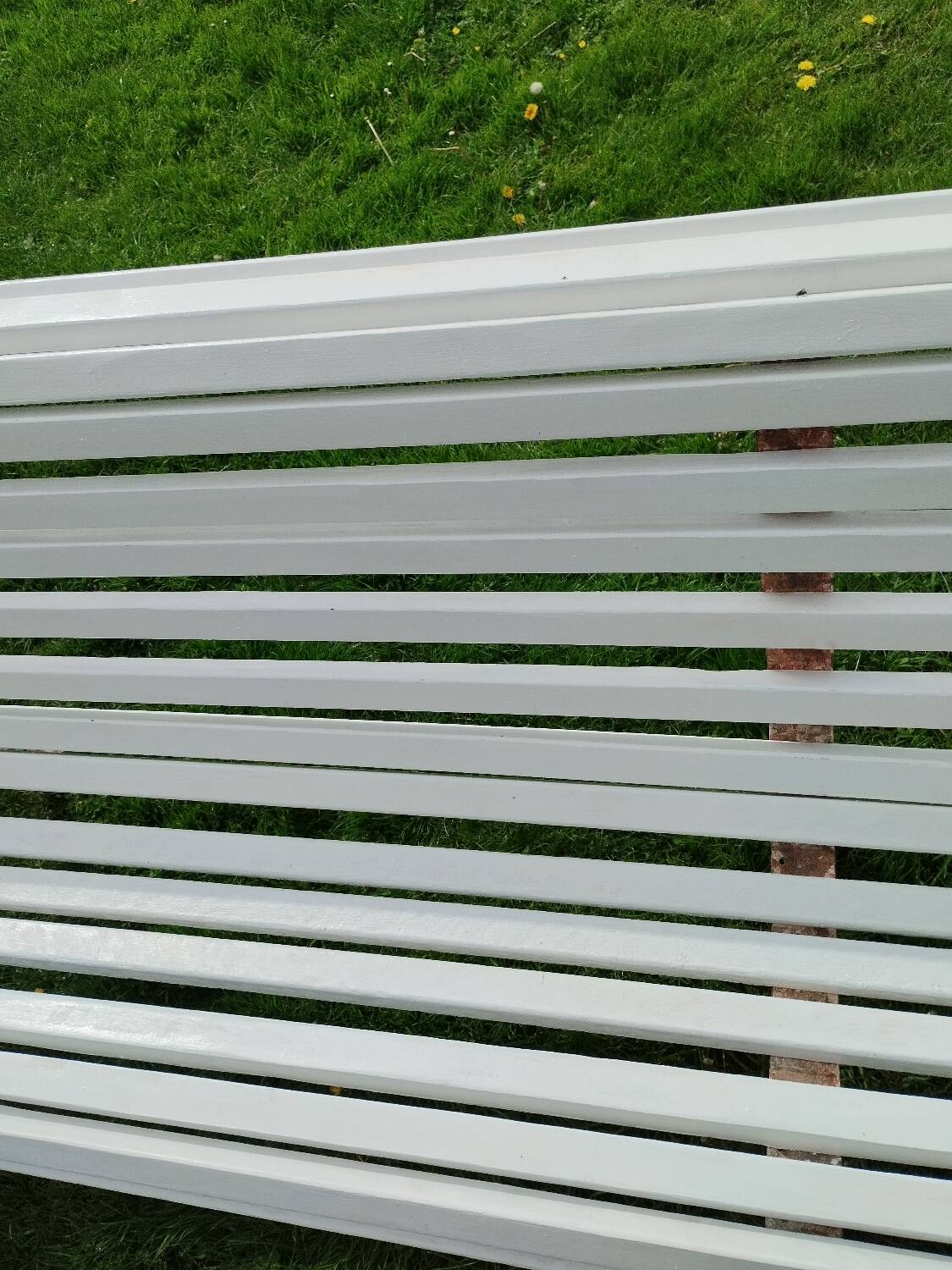 Banc de jardin avec pieds en fonte ancien