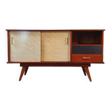 Sideboard with compass feet in wood and formica