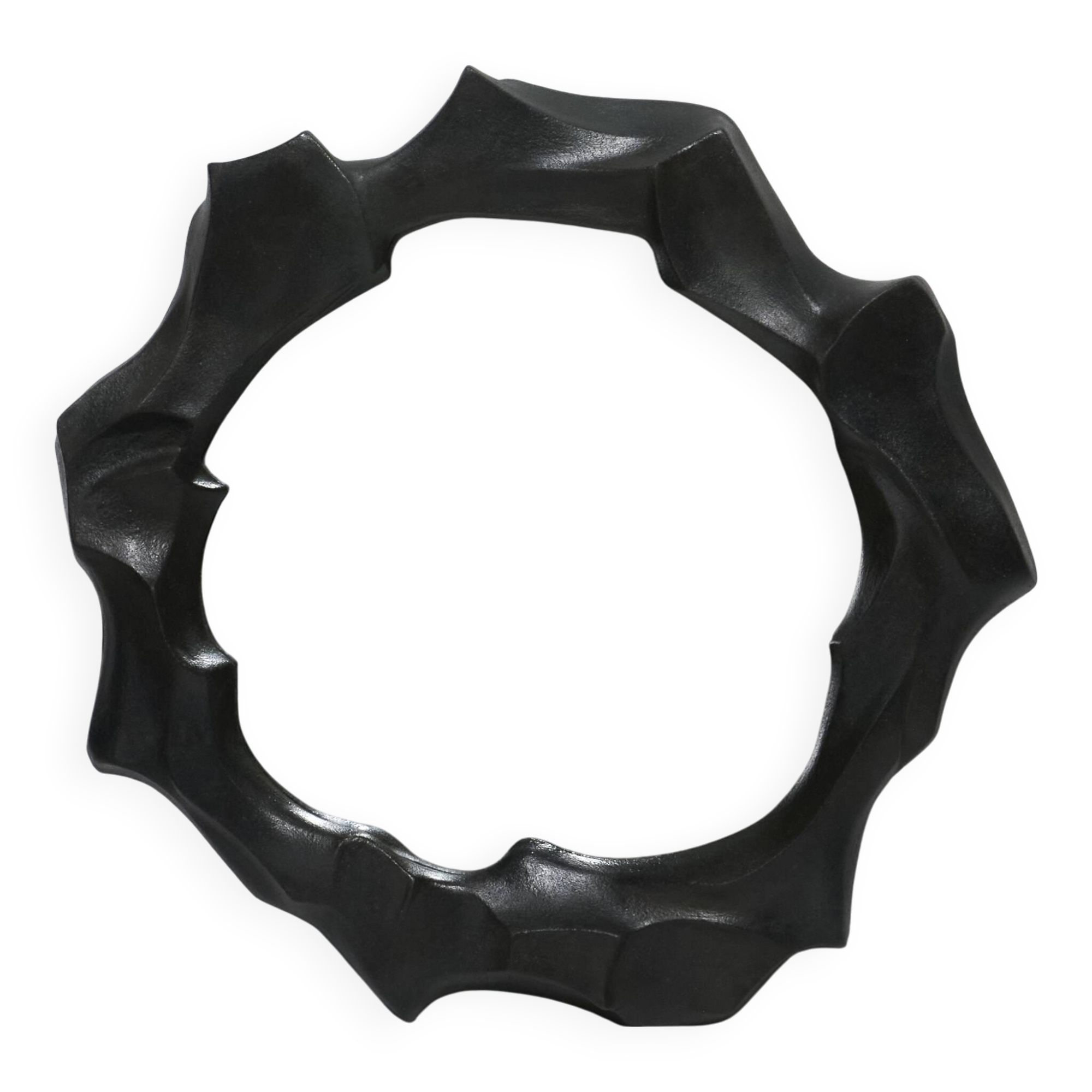 Sculptural sandstone mirror