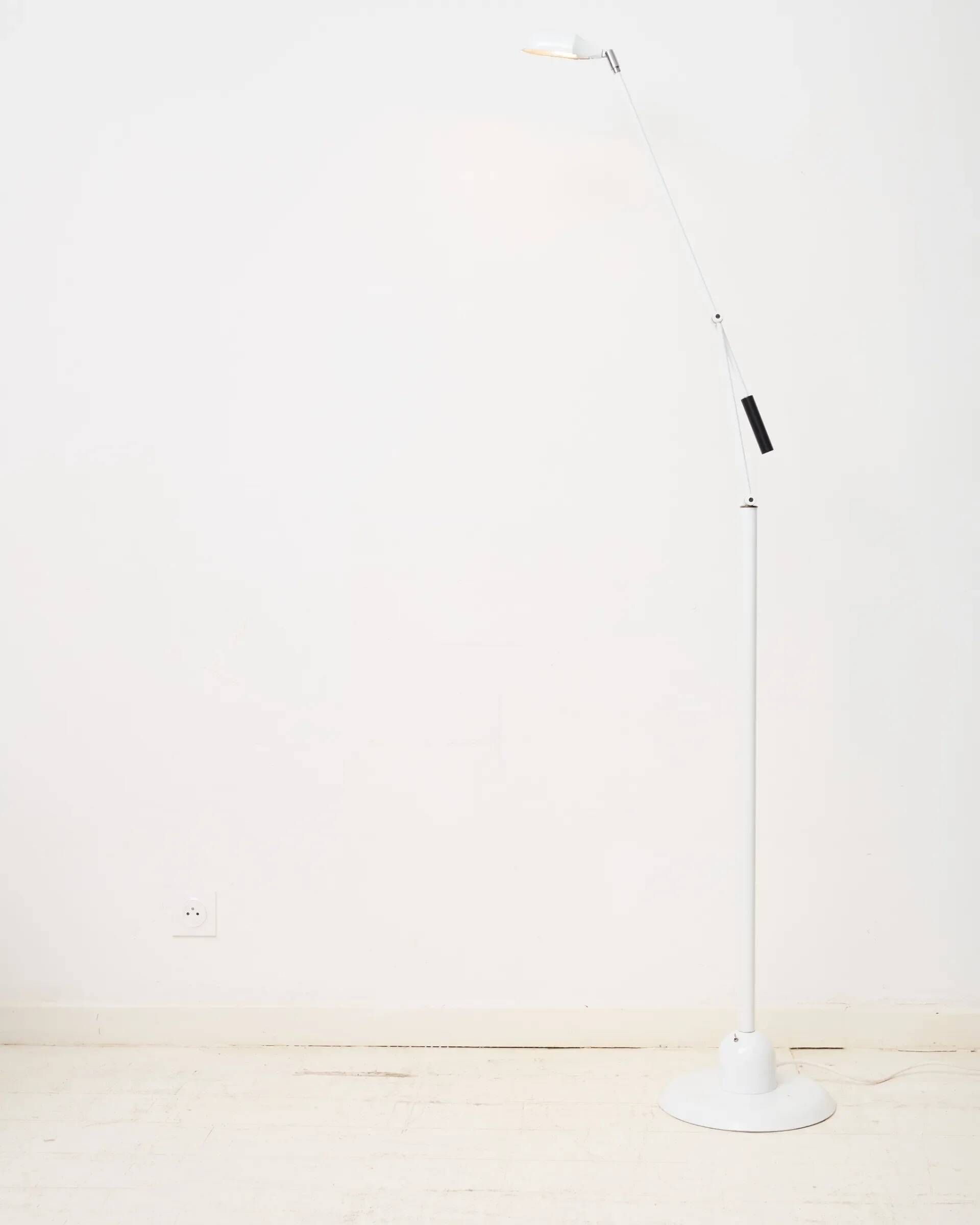Articulated reading floor lamp, Italy, 1980s